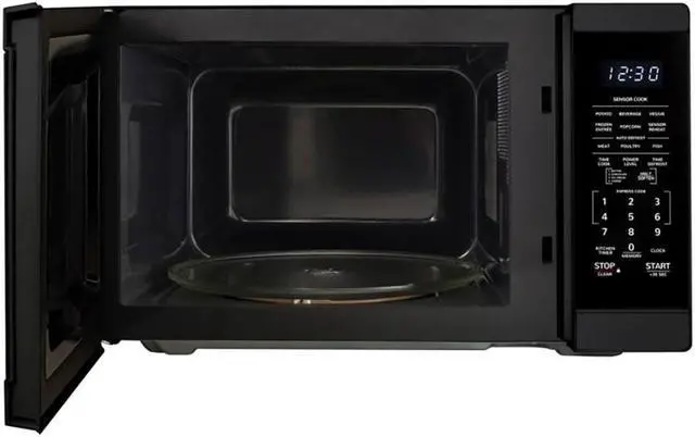 Alt view image 2 of 5 - Sharp 1.4 Cu. Ft. Black Countertop Microwave Oven