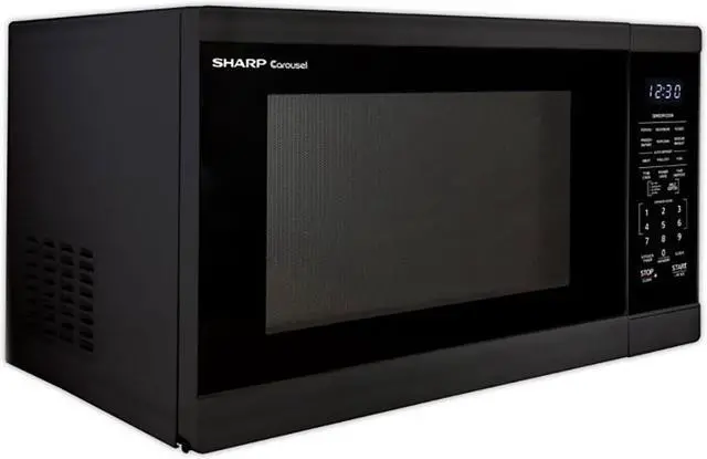Alt view image 4 of 5 - Sharp 1.4 Cu. Ft. Black Countertop Microwave Oven