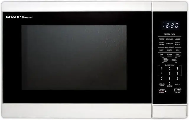Main image of Sharp 1.4 Cu. Ft. White Countertop Microwave Oven