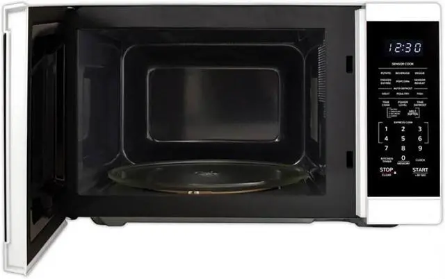 Alt view image 2 of 6 - Sharp 1.4 Cu. Ft. White Countertop Microwave Oven