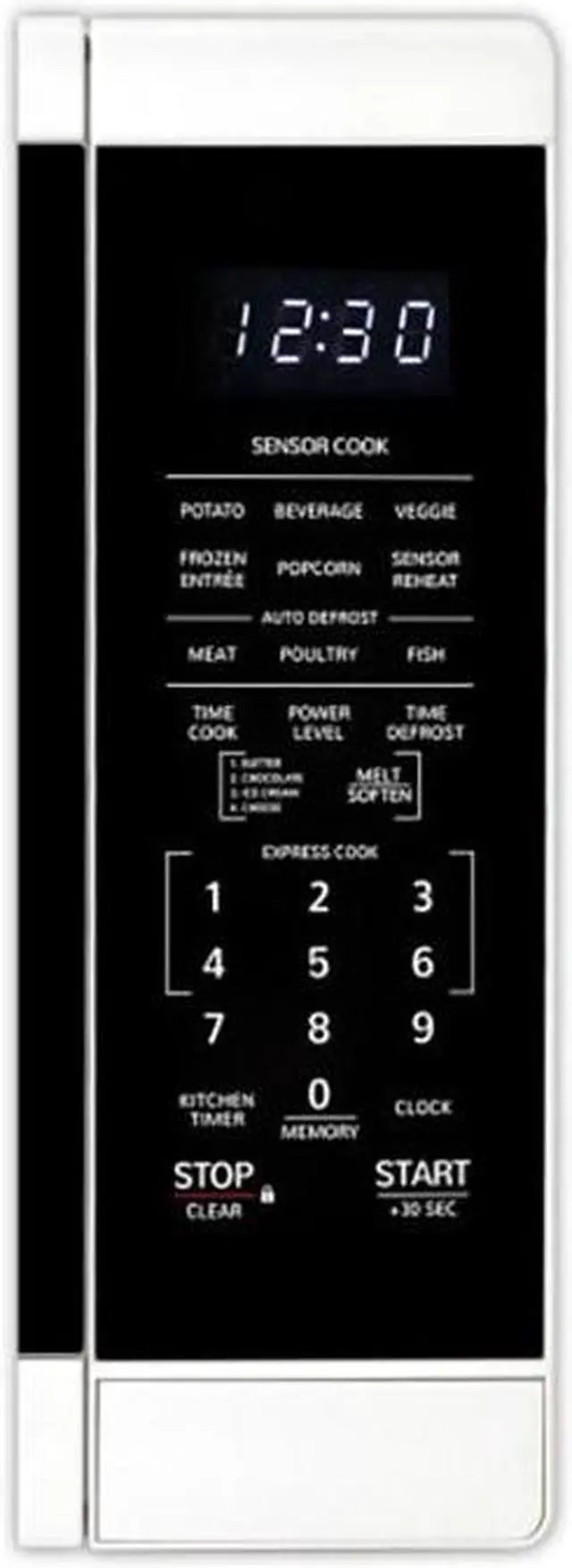 Alt view image 5 of 6 - Sharp 1.4 Cu. Ft. White Countertop Microwave Oven