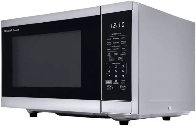 Alt view image 3 of 5 - Sharp 1.4 Cu. Ft. Stainless Steel Countertop Microwave Oven