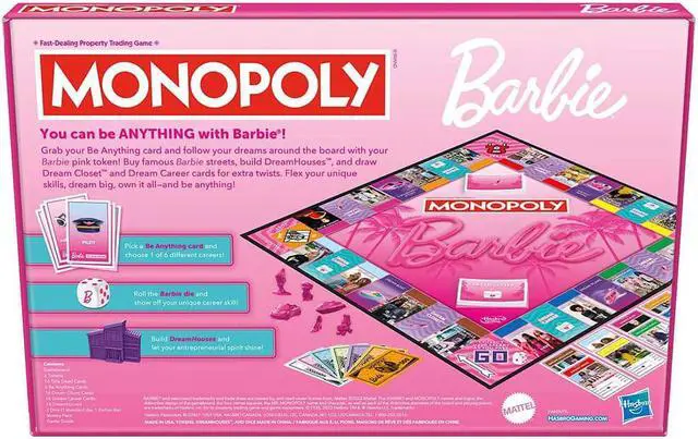 Alt view image 4 of 5 - Hasbro Monopoly Barbie Game