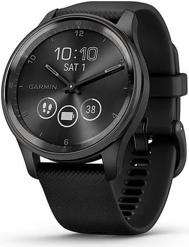 Main image of Garmin Vivomove Trend Hybrid Smartwatch (Slate Stainless Steel Bezel)