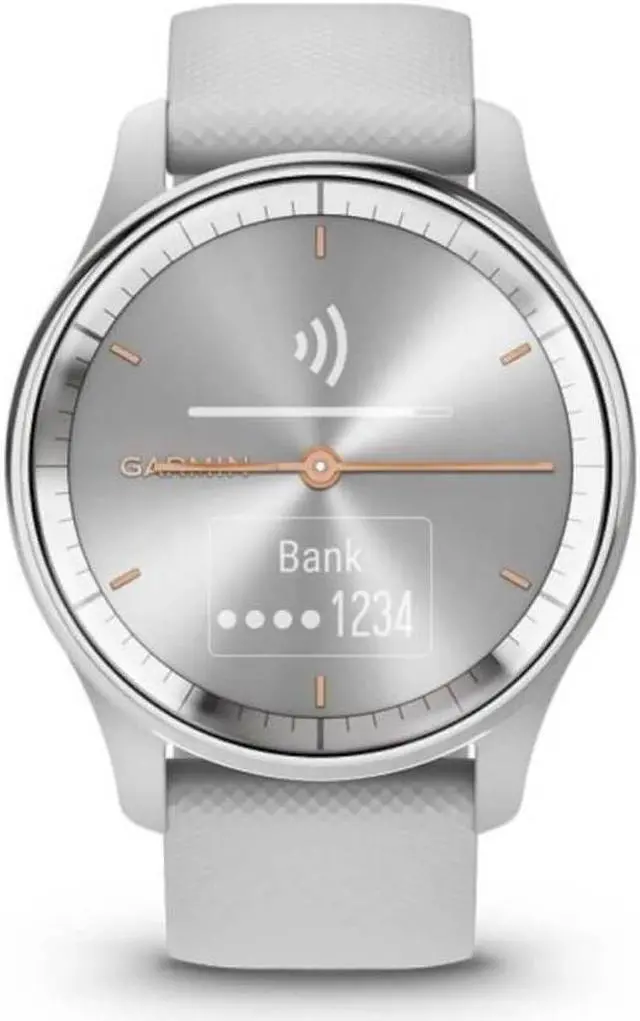 Alt view image 2 of 10 - Garmin Vivomove Trend Hybrid Smartwatch (Silver Stainless Steel Bezel)