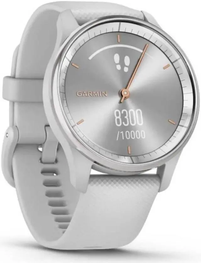 Alt view image 3 of 10 - Garmin Vivomove Trend Hybrid Smartwatch (Silver Stainless Steel Bezel)