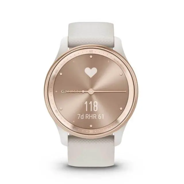 Alt view image 4 of 11 - Garmin Vivomove Hybrid Smartwatch - Ivory