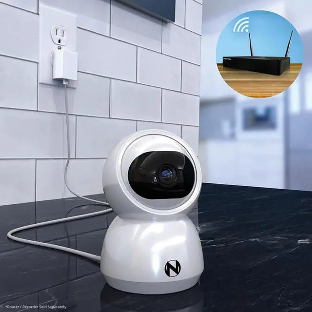 Alt view image 3 of 4 - Night Owl Indoor Wi-Fi Plug In 3 MP Tilt Camera with 2-Way Audio