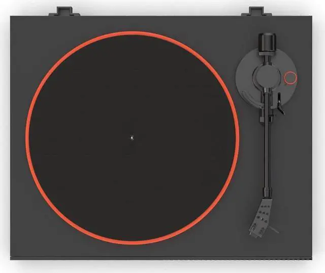 Alt view image 3 of 6 - JBL Spinner Bluetooth Turntable, Black/Orange