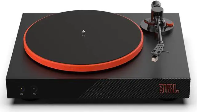 Alt view image 2 of 6 - JBL Spinner Bluetooth Turntable, Black/Orange