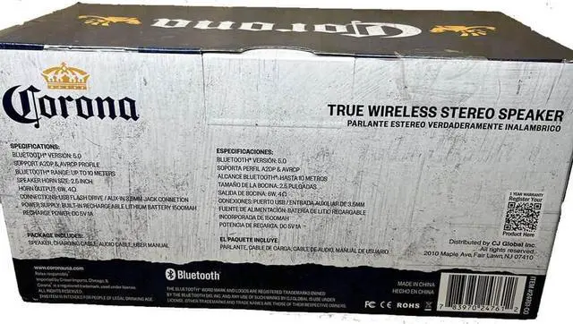 Alt view image 3 of 3 - Corona CORONASPKBY True Wireless Stereo Black/Yellow Bluetooth Speaker