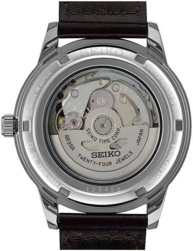 Alt view image 2 of 2 - Seiko SSK013 Presage Automatic 60s Style Mens Watch - Brown Leather
