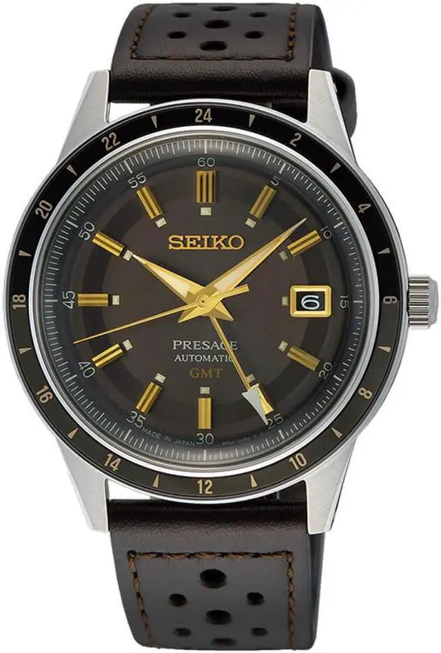 Main image of Seiko SSK013 Presage Automatic 60s Style Mens Watch - Brown Leather