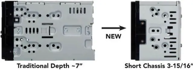 Alt view image 3 of 14 - Kenwood eXcelon DPX395 2-DIN Media Receiver with Bluetooth and Alexa