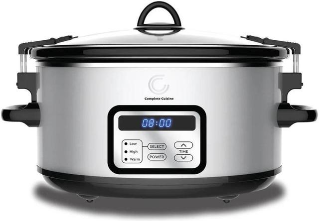 Slow Cooker Stainless Steel, 6L