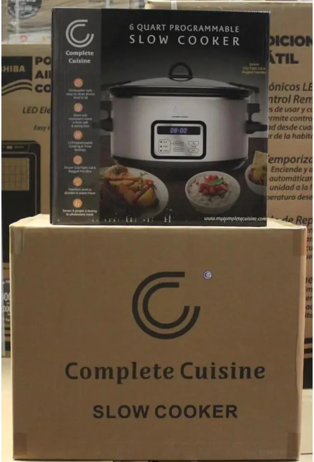 Alt view image 3 of 3 - Complete Cuisine CC6300PGSS 6.0 Quart Programmable Stainless Steel Slow Cooker