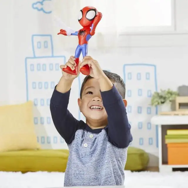 Alt view image 4 of 6 - Hasbro F3986 9 inch Marvel Spidey and His Amazing Friends Supersized Spidey Action Figure