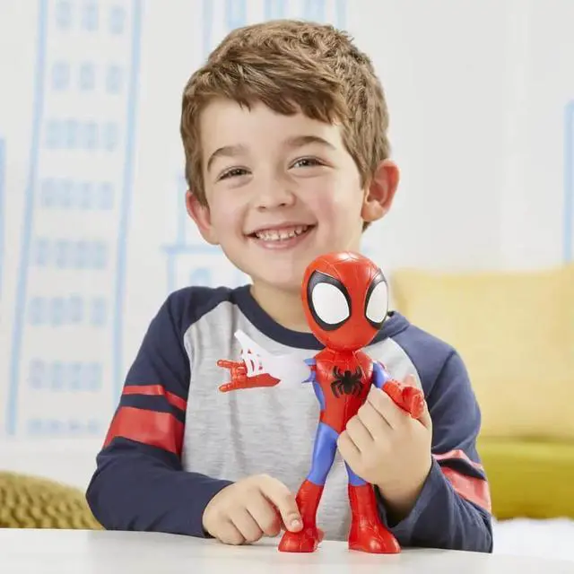 Alt view image 5 of 6 - Hasbro F3986 9 inch Marvel Spidey and His Amazing Friends Supersized Spidey Action Figure