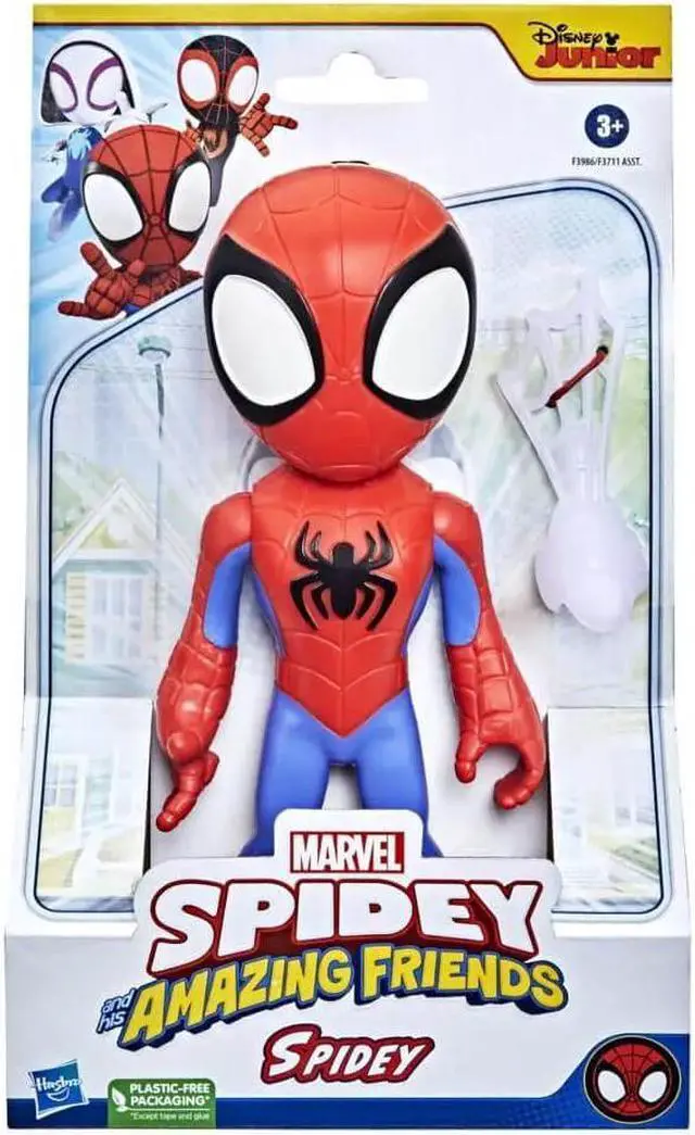 Alt view image 2 of 6 - Hasbro F3986 9 inch Marvel Spidey and His Amazing Friends Supersized Spidey Action Figure
