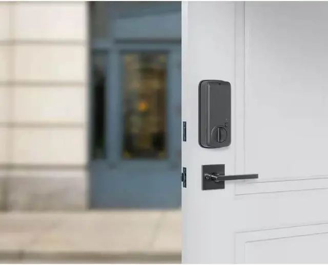 Alt view image 3 of 4 - Alfred DB2SKEYBL DB2S Smart RFID Deadbolt Lock with Key - Black