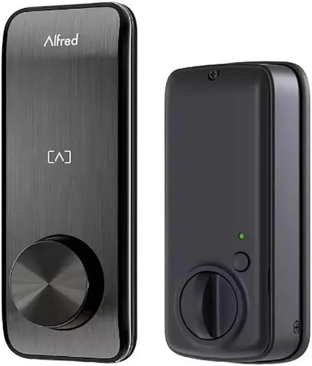 Alt view image 2 of 4 - Alfred DB2SKEYBL DB2S Smart RFID Deadbolt Lock with Key - Black