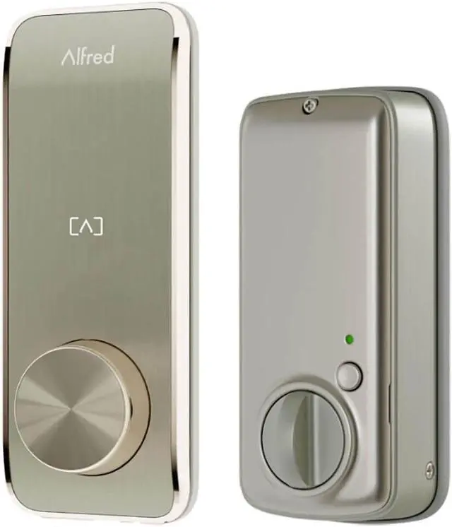 Alt view image 2 of 4 - Alfred DB2SKEYSN DB2S Smart RFID Deadbolt Lock with Key - Satin Nickel