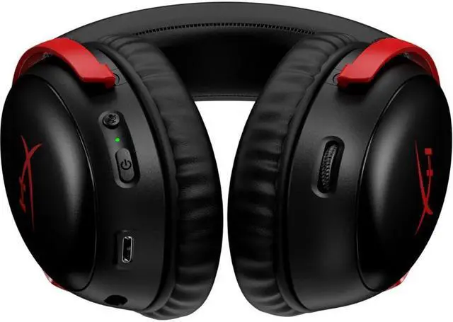 Alt view image 6 of 11 - HyperX Cloud III Wireless Gaming Headset - Black/Red