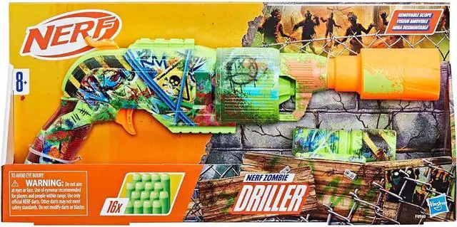 Alt view image 3 of 4 - Hasbro Nerf Zombie Driller Dart Blaster