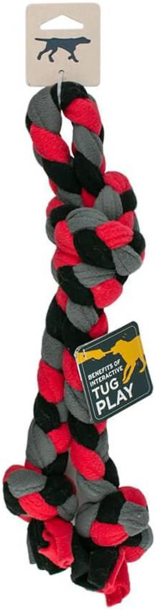 Alt view image 2 of 3 - Tall Tails PT758 15 inch Braided Fleece Dog Tug Toy