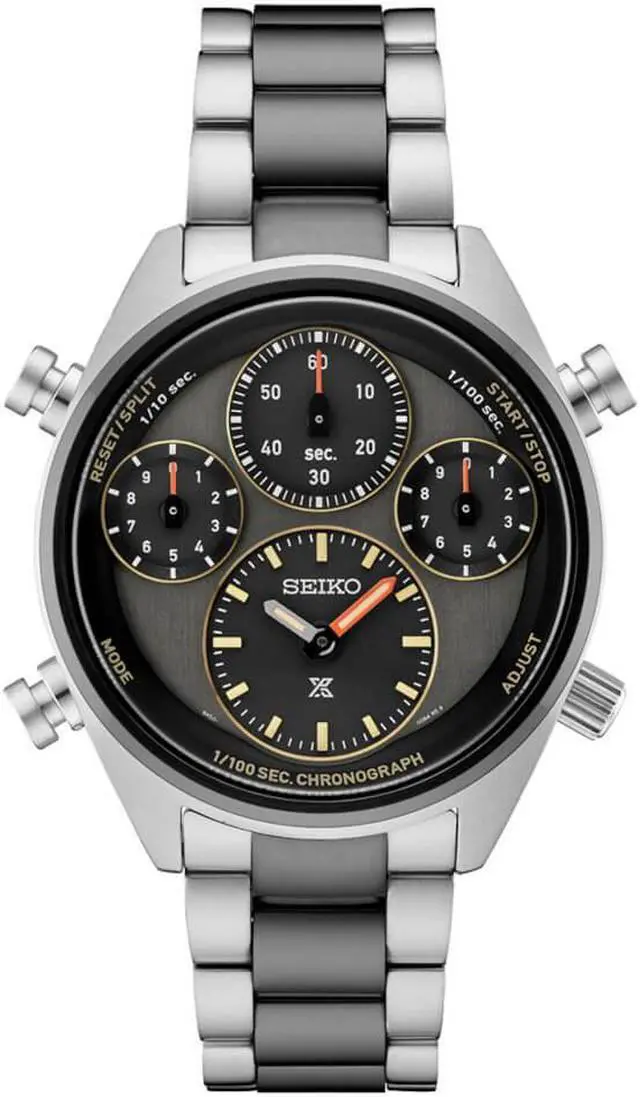 Main image of Seiko SFJ005 Mens Prospex Speedtimer Solar Chronograph Watch - Stainless Steel/Brown Dial