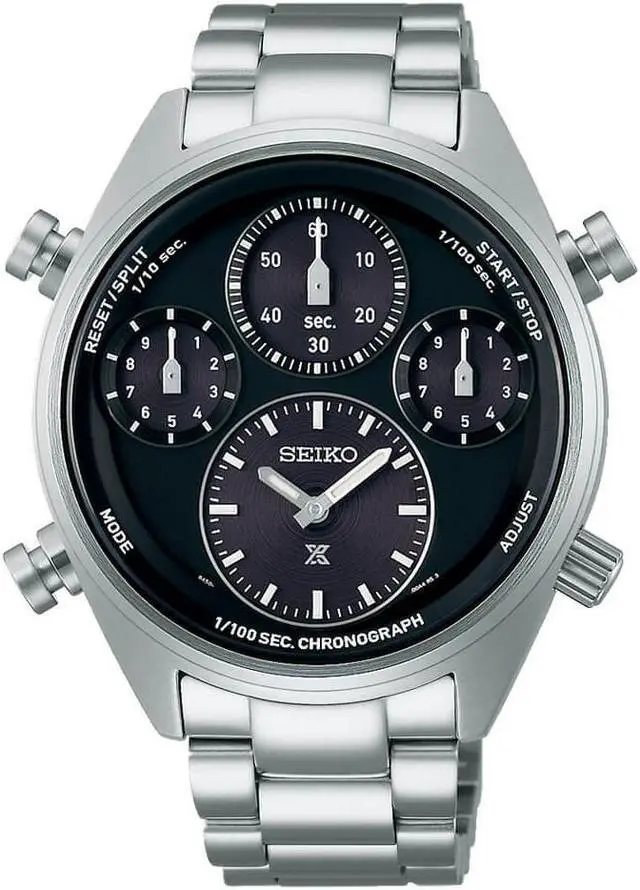 Main image of Seiko SFJ003 Mens Prospex Speedtimer Solar Chronograph Watch - Stainless Steel/Black