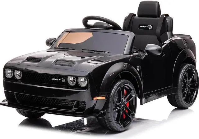Main image of Best Ride On Cars DOCHAR12VBLK Kids Electric 12V Vehicle Dodge Challenger