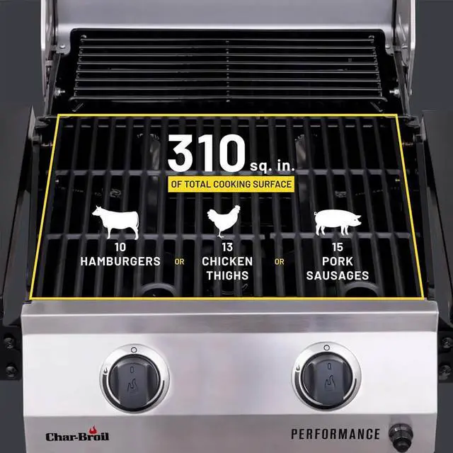 Alt view image 5 of 5 - Char-Broil 463630021 2-Burner Propane Grill