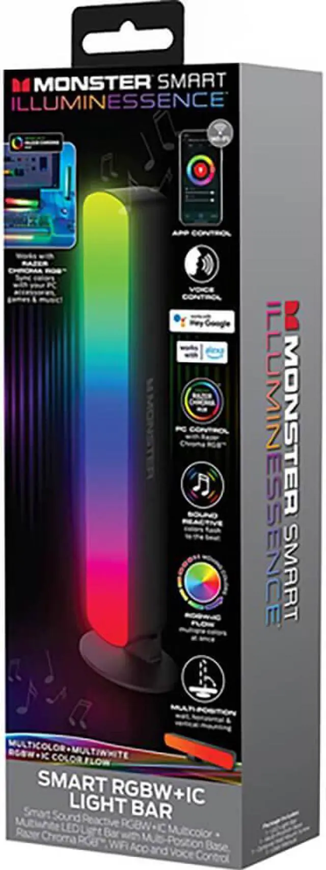 Alt view image 3 of 5 - Monster MLB72014RGB Color Flow Smart Light Bar - Multicolor
