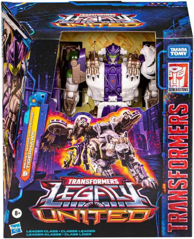 Alt view image 2 of 7 - Hasbro F8550 7.5 inch Transformers Legacy United Leader Class Beast Wars Universe Tigerhawk Action Figure