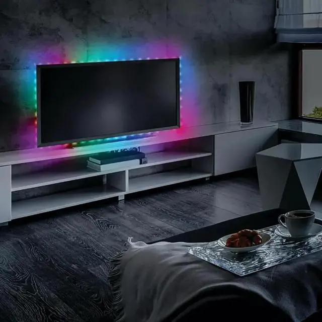 Alt view image 5 of 5 - Monster MLB72064RGB 13.1ft Sound Reactive Smart Multi-Color Color Flow LED Light Strip