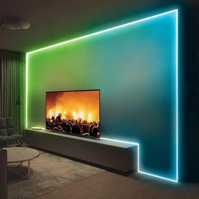 Alt view image 2 of 5 - Monster MLB72049RGB 32.8ft Sound Reactive Smart Multi-Color Multi-White LED Light Strip