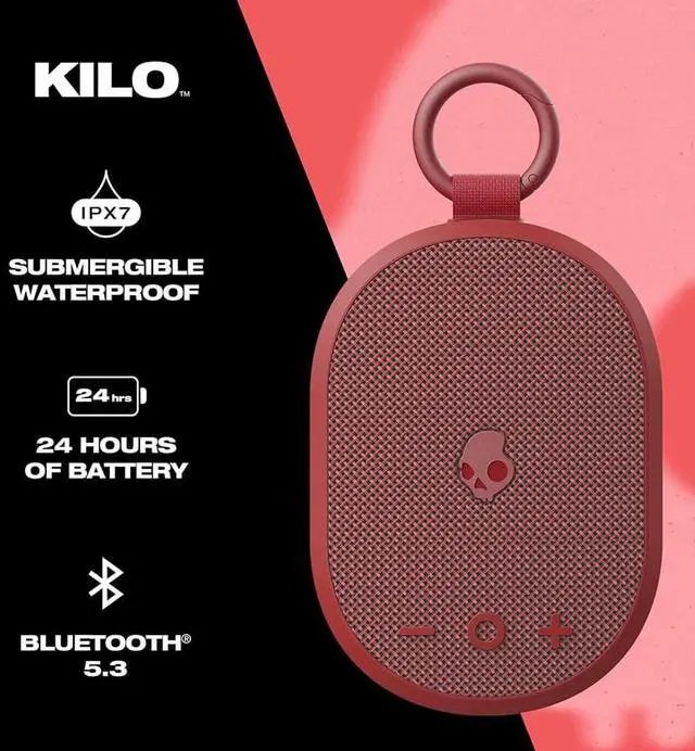 Alt view image 2 of 7 - Skullcandy Kilo Wireless Bluetooth Mini Speaker - Red