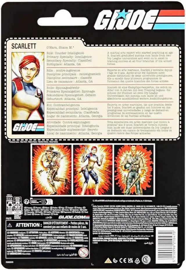 Alt view image 6 of 6 - Hasbro 6 inch G.I. Joe Classified Series Retro Cardback Scarlett Action Figure