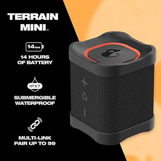 Alt view image 2 of 5 - Skullcandy Terrain Mini Wireless Bluetooth Speaker - Black