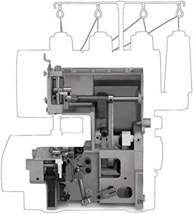 Alt view image 3 of 3 - Singer X5004HDFR X5004-HD Heavy Duty OverLock Serger Machine - Factory Refurbished