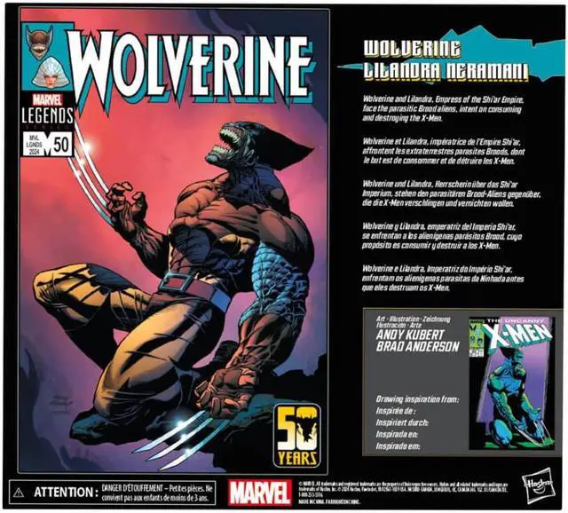 Alt view image 7 of 7 - Hasbro F9034 6 inch Marvel Legends Series Wolverine and Lilandra Neramani Action Figures