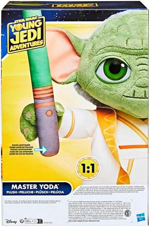 Alt view image 3 of 5 - Hasbro F7883 Star Wars Young Jedi Adventures Master Yoda Plush