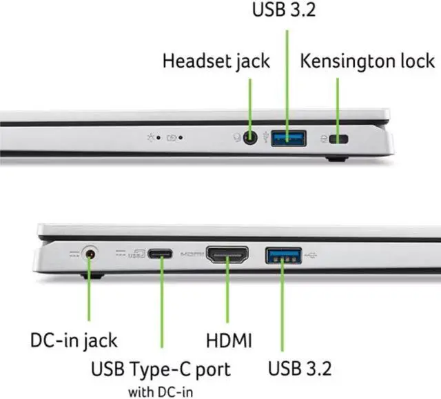 Alt view image 6 of 6 - Acer AG1531P352U FHD 15.6 inch Aspire Go 15 Laptop - Intel i3 N305 - 8GB RAM/128GB SSD