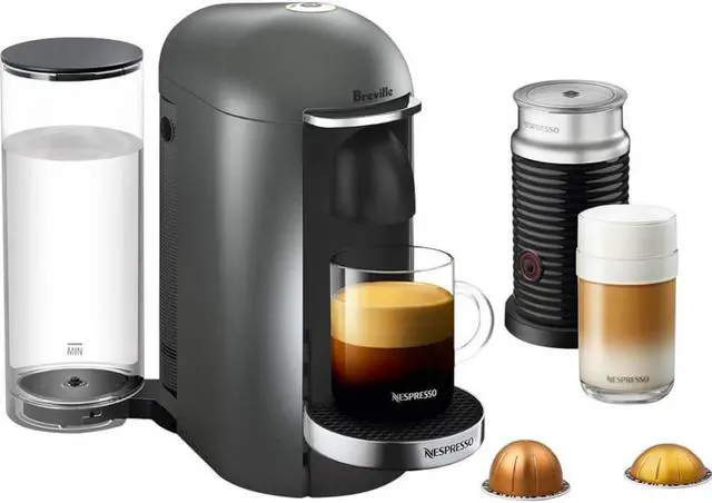 Main image of Nespresso BNV450TTN VertuoPlus Deluxe Coffee and Espresso Machine - Titan with Aeroccino3