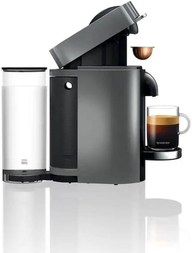 Alt view image 6 of 7 - Nespresso BNV450TTN VertuoPlus Deluxe Coffee and Espresso Machine - Titan with Aeroccino3