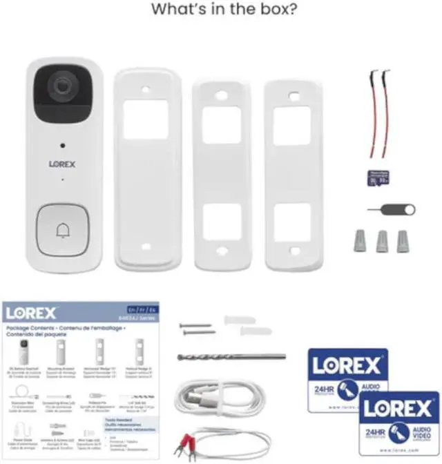 Alt view image 6 of 13 - Lorex B463AJDBE Wi-Fi Video Doorbell (Battery-Operated)