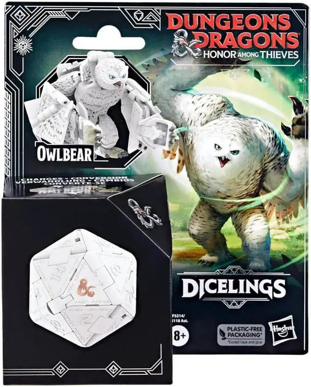 Alt view image 3 of 4 - Hasbro F5214 Dungeons & Dragons Honor Among Thieves D&D Dicelings White Owlbear Action Figure