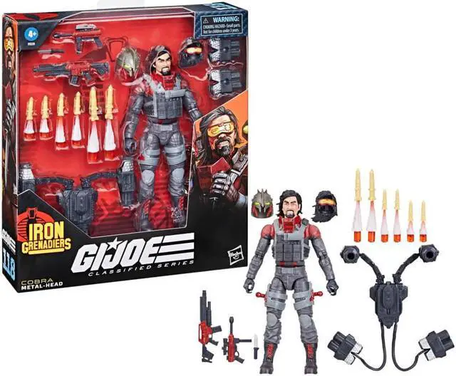 Alt view image 2 of 6 - Hasbro F9228 6 inch G.I. Joe Classified Series #118 Iron Grenadier Metal-Head Action Figure