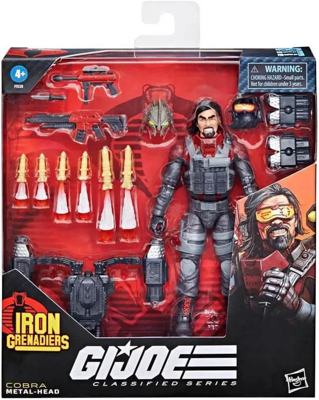 Alt view image 3 of 6 - Hasbro F9228 6 inch G.I. Joe Classified Series #118 Iron Grenadier Metal-Head Action Figure